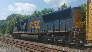 quite frankly a pretty lagging video of a CSX SD70 FLARED MAC my phone could not take this heat [upl. by Eibrad95]