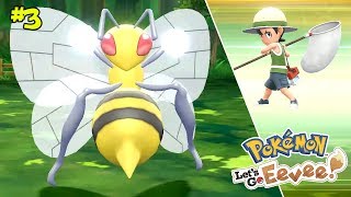 POKÉMON LETS GO EEVEE 03 MUCHOS BICHOS EN EL BOSQUE VERDE Davidpetit [upl. by Ahseryt40]