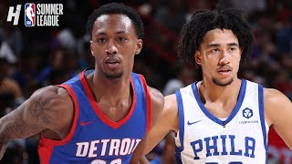 Detroit Pistons vs Philadelphia 76ers  FULL Game Highlights  July 13 2024 NBA Summer League [upl. by Grayson457]