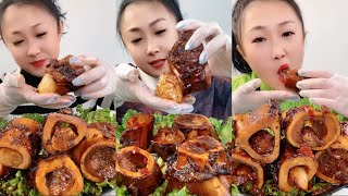 MUKBANG beef bone marrow ASMR  The best of delicious Quing food 602 [upl. by Karlotta80]