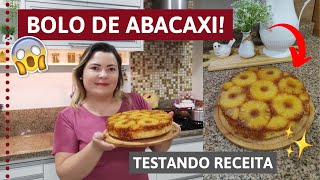 Bolo de abacaxi  Testando receita do menino prendado l Alessa Vale ❤ [upl. by Aldridge70]