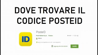 DOVE TROVARE IL CODICE POSTEID  GUIDA [upl. by Margaux]