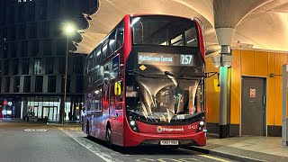 FRV Stagecoach London Route 257 Stratford  Walthamstow Central Enviro400 Hybrid 12427 YX67 VBD [upl. by Ushijima]