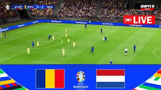 eFootball Pes 21 Gameplay  Romania vs Netherlands 03  PLAY OFFS  UEFA Euro Cup 2024 [upl. by Dielu]