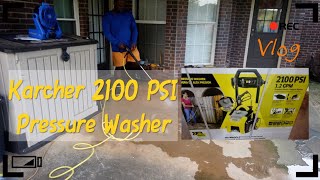 First time using my Karcher 2100 psi electric pressure washer Taking back my patio vlog wedalife [upl. by Suolekcin83]