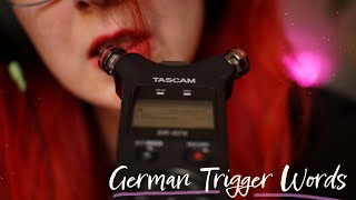 ASMR ☾  Gentle and Close Up Whispering  My Favorite German Triggerwords [upl. by Chamberlain]