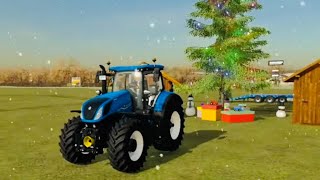 🎄CHRISTMAS🎄TRACTORS  TRANSPORTING WHEELOADERS  XMAS TREES AND SNOWMEN FARMING SIMULATOR 22 [upl. by Anilasor]