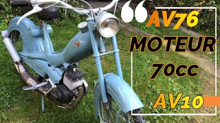 Mobylette AV76 en 70cc [upl. by Nacim418]