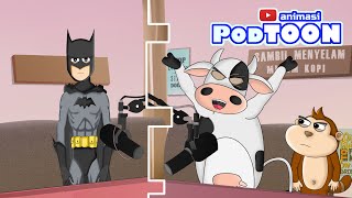 PODCAST BATMAN MASUK ANGIN  Animasi Podtoon [upl. by Eelatan16]