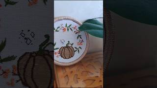 DECORATION DAUTUMNE UNIQUE EN BRODERIE embroidery thanksgiving [upl. by Ainud206]