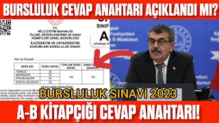 Bursluluk Sınavı 2023 Cevap Anahtarı Ne Zaman Açıklanacak AB Kitapçığı cevapları MEB Açıklıyor mu [upl. by Ainiger]