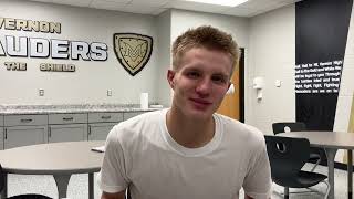 Purdue recruit Luke Ertel on upcoming season for Mt Vernon [upl. by Yrrak]