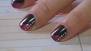 Nail Art tutorial Moulin Rouge Richiesta di 93ILOVEMAKEUP1 [upl. by Namwob]