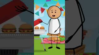 Dads cooking  grill  pure improvisation 😂🔥 comedy animation funny jokes relatable dad [upl. by Doowle]