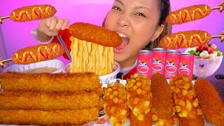 MUKBANG JAJANAN KOREA CORNDOG TTEOKBOKKI DAN AYAM SUPER PANJANG 14 METER 😱  ASMR REDDOG INDONESIA [upl. by Noyad963]