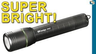 GPDesign PR57 Rechargeable Super Bright Flashlight Review [upl. by Durarte]