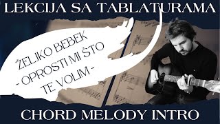 Željko Bebek  Oprosti mi što te volim cover  tutorijal  lekcija za gitaru sa tablaturama [upl. by Keener]