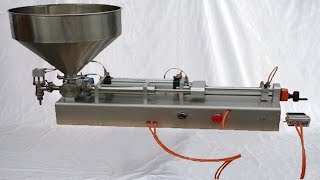 Single head cream pneumatic filler Rotary Valve Piston Filling Machine Llenadora de válvulas [upl. by Ttirrem]