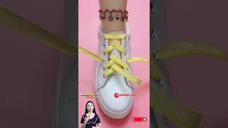 How to tie sneaker laces hidden knot shoes tying hacks shoelaces shorts [upl. by Carlyle387]