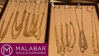 Beaded gold necklace designs with weight amp price  Gold layer necklace designs  Malabar necklaces [upl. by Ademla423]