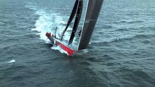 100ft record breaking yacht Comanche on a test sail [upl. by Nauqel]