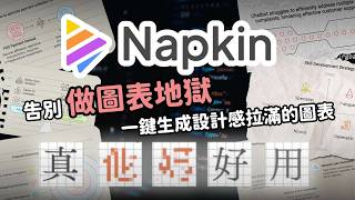 這麼好用還完全免費？Napkin AI秒生成設計感爆棚的圖表，老闆以為你開掛了！全網最詳細介紹！【泛科學院】 [upl. by Ameehsat]