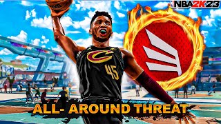 NEW ALLAROUND THREAT BUILD is GAMEBREAKING in NBA 2K23 102 BADGES [upl. by Tur]