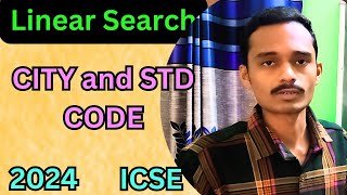 Linear Search  icse computer application  important board questions for 2024 arrays in java [upl. by Deenya]