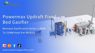 Powermax Biomass Gasification Boiler Wood Chips Gasification Boiler Updraft fixed bed gasifier [upl. by Landry165]