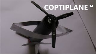 First hybrid quasi tipless wing DRONEPLANE COPTIPLANE™ a convertiplane with both fixed wing amp props [upl. by Yreva]