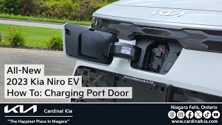 AllNew 2023 Kia Niro EV  How To Use Your Charging Port Door [upl. by Prince]