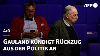 AfDEhrenvorsitzender Gauland kündigt Rückzug an  AFP [upl. by Dorena415]