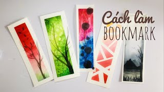 DIY CÁCH LÀM BOOKMARK ĐƠN GIẢN  P1  Watercolor DIY  MinArt [upl. by Annahsar]