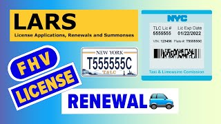 Renewing Your FHV License NYC TLC Plates [upl. by Ahsertal]