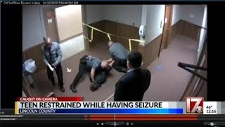 CAUGHT ON CAMERA NC teen restrained by deputies while having a seizure [upl. by Leith]