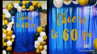 60th birthday backdrop [upl. by Balac806]