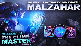 NO WAY I ACTUALLY DID THAT MALZAHAR  Climb to Master S11 League of Legends [upl. by Yance219]