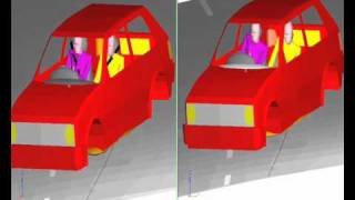 Collision Reconstruction  Comparison of belted and unbelted occupants [upl. by Westley]