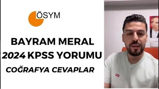 BAYRAM MERAL 2024 KPSS LİSANS YORUMU VE CEVAPLARI kpss 2024kpss keşfet [upl. by Verla]