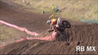 Crash Jake Nicholls  Masters Motocross International 2015  Lacapelle Marival [upl. by Nosmas]