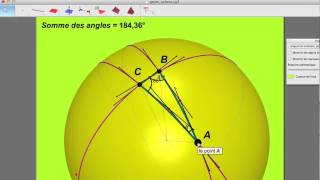 Triangle en geometrie spherique [upl. by Ri]