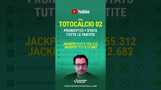 Totocalcio 2 con 2 Jackpot pronostici tutte le partite pronosticinaturali [upl. by Anaujit]