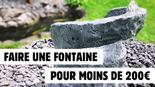 FAIRE UNE FONTAINE POUR MOINS DE 200€  FAUX ROCHER AMÉNAGEMENT EXTÉRIEUR amenagement extérieur [upl. by Alleahcim]