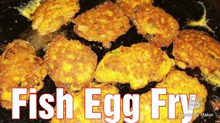 FISH EGG FRY Fish Egg Fry Delicious  Fish Egg recipes  Village cooking recipes fish egg dry fry [upl. by Hoashis]