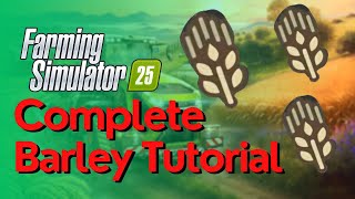 Barley Complete Guide  How To Grow Harvest amp Sell Barley In Farming Simulator 25 [upl. by Gervais274]