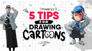 5 TIPS for Drawing Cartoons ✏️ [upl. by Barncard235]