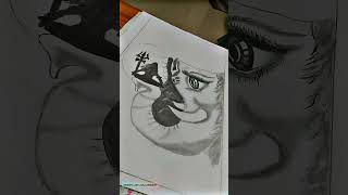 Transforming A 4 into Devotion vinayakachavithi art youtubeshorts pencildrawing sketch [upl. by Munford]