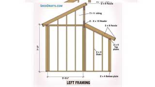 10x10 Clerestory Shed Plans Blueprints [upl. by Ahsitruc]