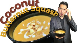 Coconut Butternut Squash Soup Recipe  Easy Vegan [upl. by Enicul940]