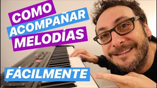 🔴Como ACOMPAÑAR la VOZ o una MELODÍA al PIANO  Tutorial FÁCIL 🎹 [upl. by Ydniw]